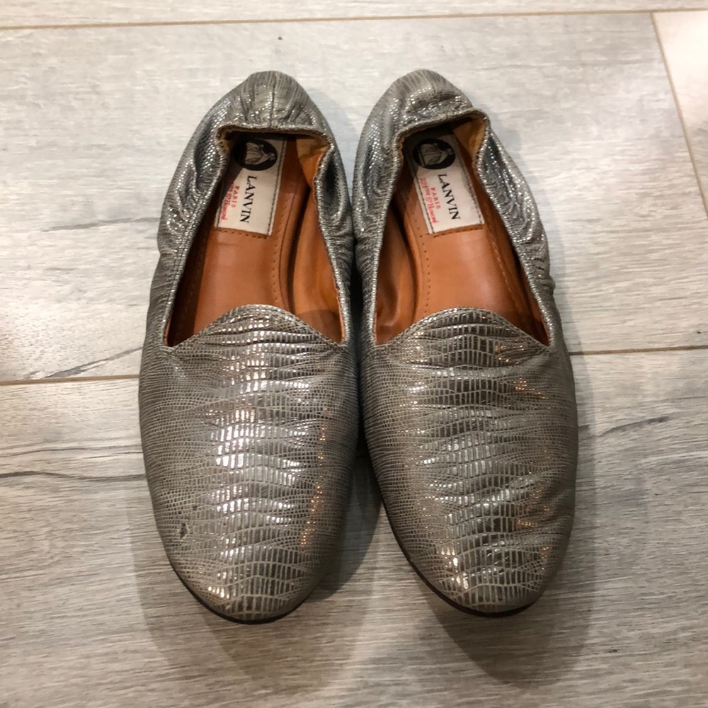 Authentic Lanvin Metallic Flats - image 1